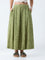 Bombay Paisley Sage Embroidered Cotton Skirt