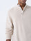 Ascot Beige Ribbed-Textured Relaxed-Fit Sweater