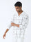 ETA White Checks Detailed Relaxed-Fit Cotton Shirt