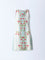 Bombay Paisley Off-White Floral Design Cotton Shift Dress
