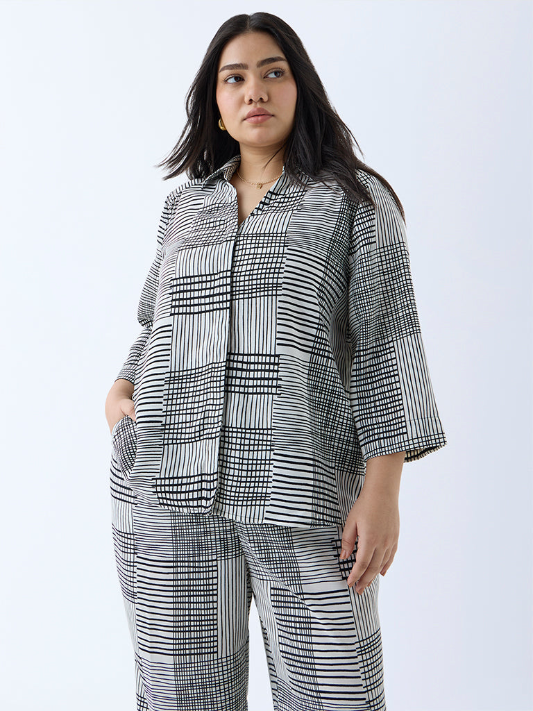 Gia Black Printed Shirt