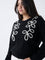 Gia Black Embroidered Knitted Sweater