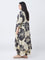 Diza Off-White Floral Printed A-Line Kurta