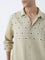ETA Beige Embroidered Relaxed-Fit Cotton Shirt