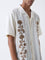 ETA Off-White Floral Embroidered Relaxed-Fit Cotton Shirt