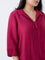 Gia Magenta Pintuck Detailed Blouse