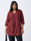 Diza Red Printed Tunic