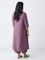 Diza Mauve Embellished A-Line Kurta