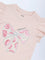 HOP Kids Girls Pink Sequin Bow Design Cotton Top
