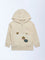 HOP Kids Boys Beige Embroidered Hooded Cotton-Blend Sweatshirt