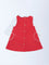 HOP Baby Red Cotton Pinafore and T-Shirt Set