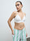 Superstar White Waffle-Textured Cotton-Blend Padded Bra