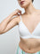 Superstar White Waffle-Textured Cotton-Blend Padded Bra