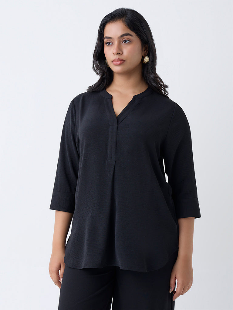 Gia Black Solid Top