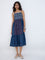 Bombay Paisley Blue Printed Cotton Tiered Dress