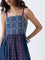 Bombay Paisley Blue Printed Cotton Tiered Dress