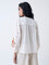 Bombay Paisley Off-White Floral Embroidered Cotton Top