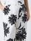 Gia Black Floral Pattern Mid-Rise Trousers
