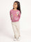 HOP Kids Girls Dusty Rose Embroidered Cotton-Blend Sweatshirt