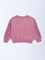 HOP Kids Girls Dusty Rose Embroidered Cotton-Blend Sweatshirt