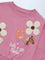 HOP Kids Girls Dusty Rose Embroidered Cotton-Blend Sweatshirt