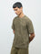 ETA Olive Textured Relaxed-Fit Cotton-Blend T-Shirt