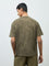 ETA Olive Textured Relaxed-Fit Cotton-Blend T-Shirt