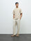 ETA Beige Textured Relaxed-Fit Cotton-Blend T-Shirt
