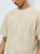 ETA Beige Textured Relaxed-Fit Cotton-Blend T-Shirt
