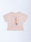 HOP Kids Girls Pink Embellished Cotton Top