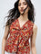 Bombay Paisley Rust Floral Printed Cotton Top