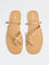 LUNA BLU Beige Stud-Detailed Slides