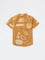 HOP Kids Boys Mustard Printed Cotton Shirt