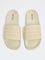 SOLEPLAY Ivory Knit-Textured Pool Slides