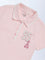 HOP Kids Girls Pink Embroidered Cotton Polo Dress