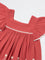 HOP Kids Girls Rust Embroidered Empire-Line Cotton Dress