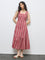 Bombay Paisley Red Floral Cotton Straight Dress