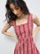 Bombay Paisley Red Floral Cotton Straight Dress