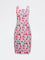 Bombay Paisley Red Floral Cotton-Blend Straight Dress