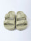 LUNA BLU Green Dual-Buckled Slip-On Sandals