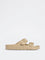 LUNA BLU Brown Dual-Strap Slip-On Sandals