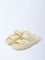 LUNA BLU Yellow Dual-Strap Slip-On Sandals