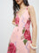 Bombay Paisley Peach Floral Cotton A-Line Dress