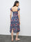 Bombay Paisley Blue Floral Cotton Straight Dress