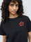 LOV Black Floral Embellished Cotton T-Shirt