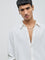 ETA White Textured Relaxed-Fit Cotton Shirt