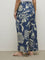 Diza Blue Botanical Printed Palazzos