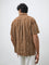 ETA Brown Striped Relaxed-Fit Cotton Shirt