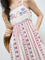 Bombay Paisley Off-White Embroidered Cotton A-Line Dress