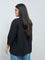 Gia Black Solid Blouse